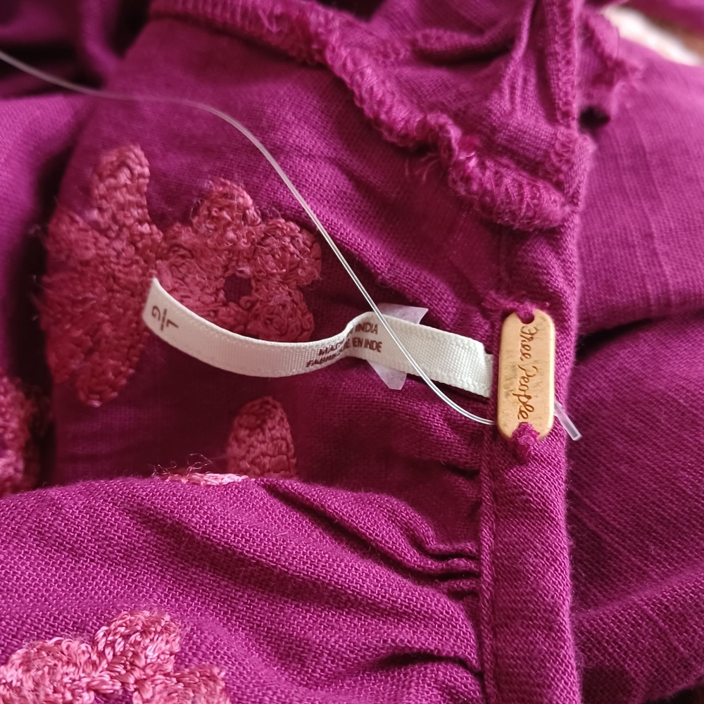 NWT Free People Fiona Embroidered Mini Dress - Picture 13 of 15